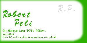 robert peli business card